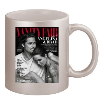 Angelina Jolie 11oz Metallic Silver Mug