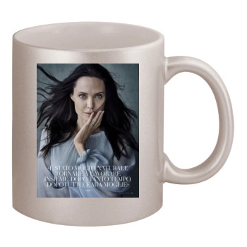 Angelina Jolie 11oz Metallic Silver Mug