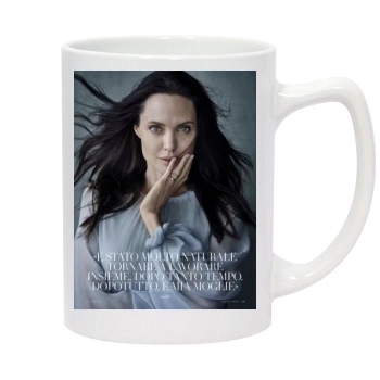 Angelina Jolie 14oz White Statesman Mug