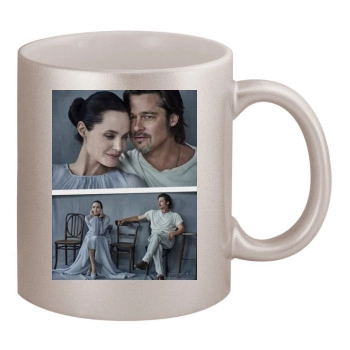 Angelina Jolie 11oz Metallic Silver Mug