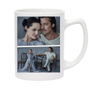 Angelina Jolie 14oz White Statesman Mug