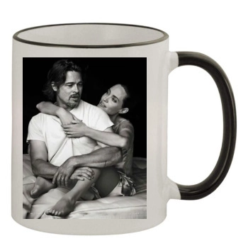 Angelina Jolie 11oz Colored Rim & Handle Mug