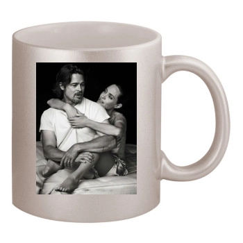 Angelina Jolie 11oz Metallic Silver Mug