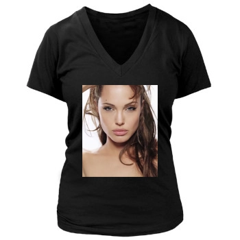 Angelina Jolie Women's Deep V-Neck TShirt