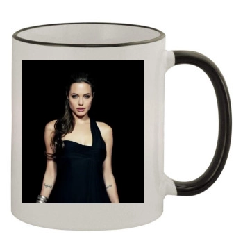 Angelina Jolie 11oz Colored Rim & Handle Mug