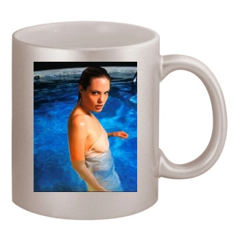 Angelina Jolie 11oz Metallic Silver Mug