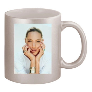 Angelina Jolie 11oz Metallic Silver Mug