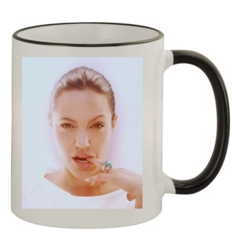 Angelina Jolie 11oz Colored Rim & Handle Mug