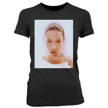 Angelina Jolie Women's Junior Cut Crewneck T-Shirt