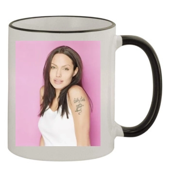 Angelina Jolie 11oz Colored Rim & Handle Mug