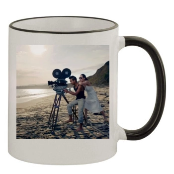 Angelina Jolie 11oz Colored Rim & Handle Mug