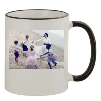 Angelina Jolie 11oz Colored Rim & Handle Mug