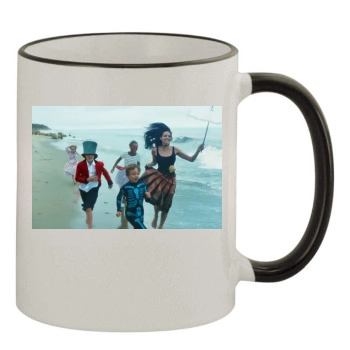 Angelina Jolie 11oz Colored Rim & Handle Mug