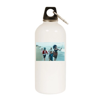 Angelina Jolie White Water Bottle With Carabiner