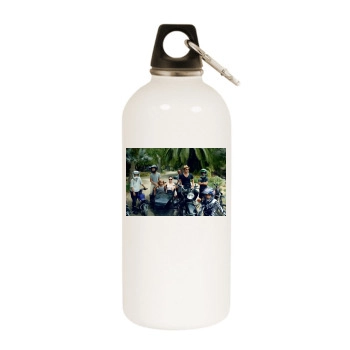 Angelina Jolie White Water Bottle With Carabiner