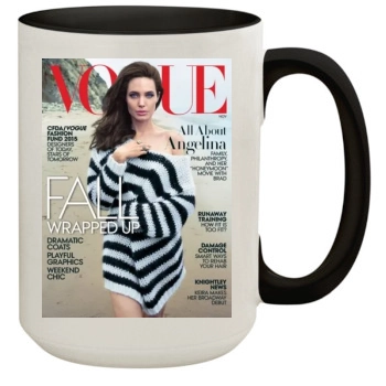 Angelina Jolie 15oz Colored Inner & Handle Mug