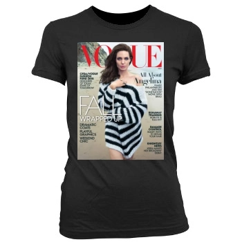 Angelina Jolie Women's Junior Cut Crewneck T-Shirt