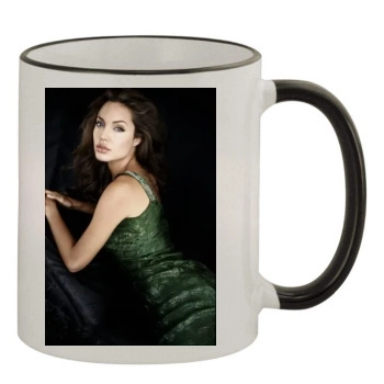 Angelina Jolie 11oz Colored Rim & Handle Mug