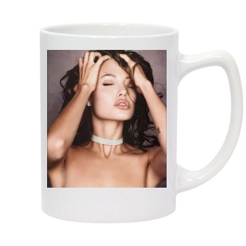 Angelina Jolie 14oz White Statesman Mug