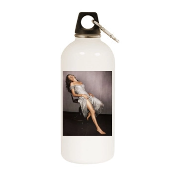 Angelina Jolie White Water Bottle With Carabiner