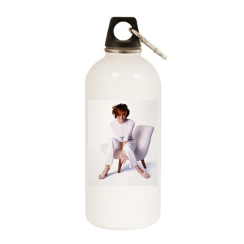 Angelina Jolie White Water Bottle With Carabiner