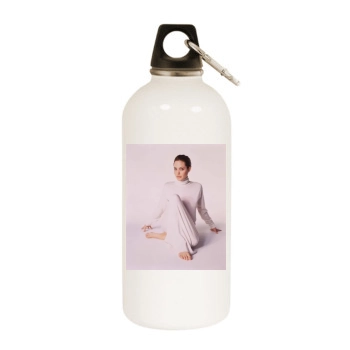 Angelina Jolie White Water Bottle With Carabiner