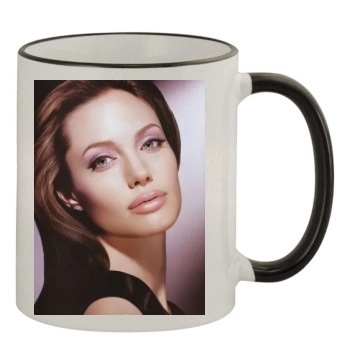 Angelina Jolie 11oz Colored Rim & Handle Mug