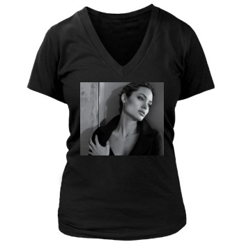 Angelina Jolie Women's Deep V-Neck TShirt