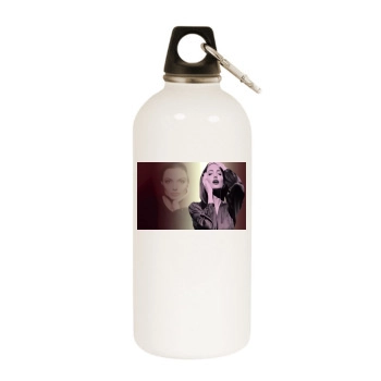 Angelina Jolie White Water Bottle With Carabiner