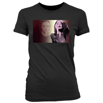 Angelina Jolie Women's Junior Cut Crewneck T-Shirt