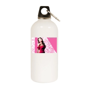 Angelina Jolie White Water Bottle With Carabiner