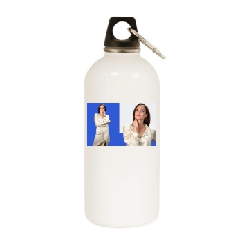 Angelina Jolie White Water Bottle With Carabiner