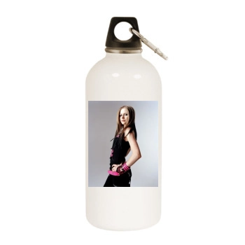 Avril Lavigne White Water Bottle With Carabiner