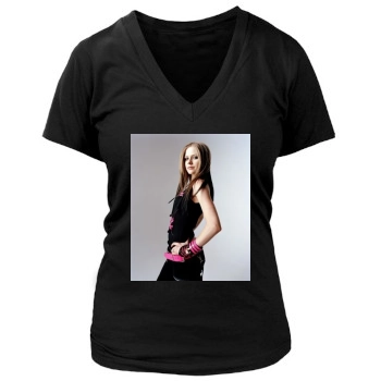 Avril Lavigne Women's Deep V-Neck TShirt