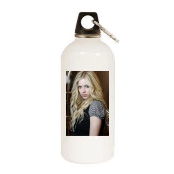 Avril Lavigne White Water Bottle With Carabiner