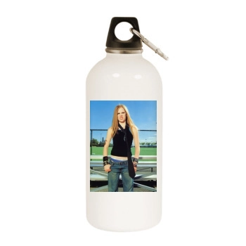 Avril Lavigne White Water Bottle With Carabiner