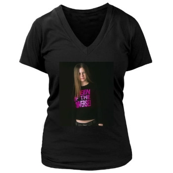 Avril Lavigne Women's Deep V-Neck TShirt