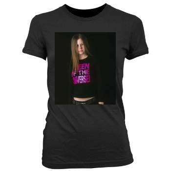 Avril Lavigne Women's Junior Cut Crewneck T-Shirt