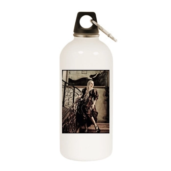 Avril Lavigne White Water Bottle With Carabiner