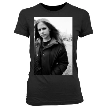 Avril Lavigne Women's Junior Cut Crewneck T-Shirt