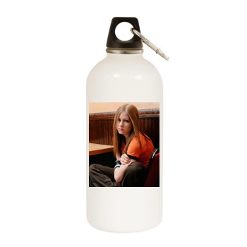 Avril Lavigne White Water Bottle With Carabiner