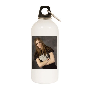 Avril Lavigne White Water Bottle With Carabiner