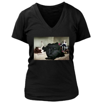 Avril Lavigne Women's Deep V-Neck TShirt