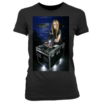 Avril Lavigne Women's Junior Cut Crewneck T-Shirt