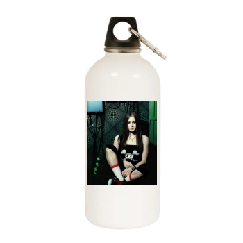 Avril Lavigne White Water Bottle With Carabiner