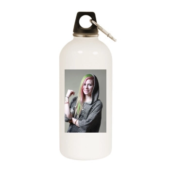 Avril Lavigne White Water Bottle With Carabiner