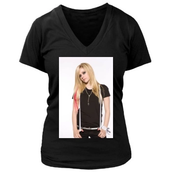 Avril Lavigne Women's Deep V-Neck TShirt