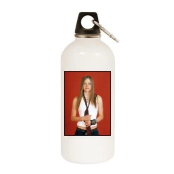 Avril Lavigne White Water Bottle With Carabiner