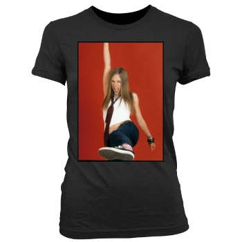 Avril Lavigne Women's Junior Cut Crewneck T-Shirt