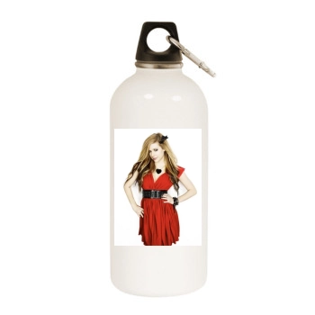 Avril Lavigne White Water Bottle With Carabiner